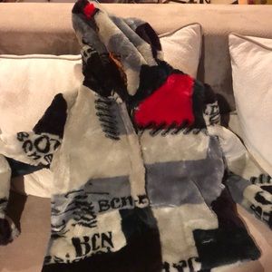 Almost brand new Desigual faux fur jacket.